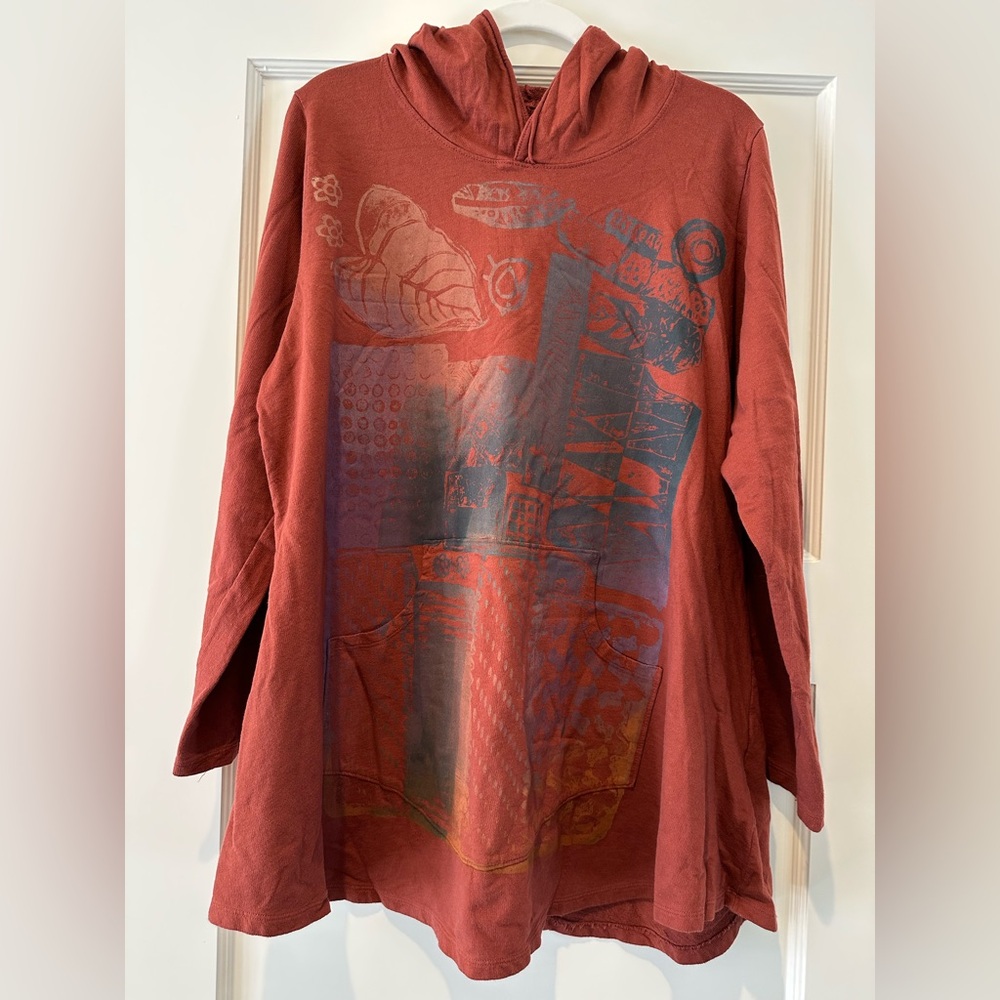 Blue Fish Frenchtown Pocket Hoodie in Henna